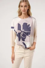 Camiseta sublimada manga 3/4 flor