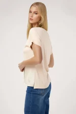 Camiseta lisa dos tejidos - Imagen 4