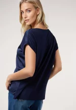 Camiseta lisa dos tejidos - Imagen 7