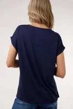 Camiseta lisa dos tejidos - Imagen 8