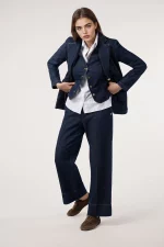 Blazer denim traje - Imagen 3