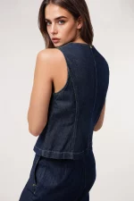 Chaleco denim traje - Imagen 2