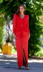 Vestido Largo de Raso