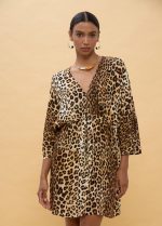 Vestido corto estampado animal - Imagen 2