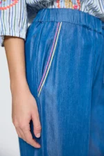 Pantalón ancho denim fluido - Imagen 4