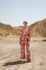 Pantalón de gasa estampado