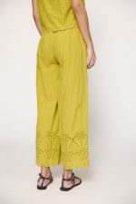 Pantalón de algodón bordado palmeras - Imagen 3