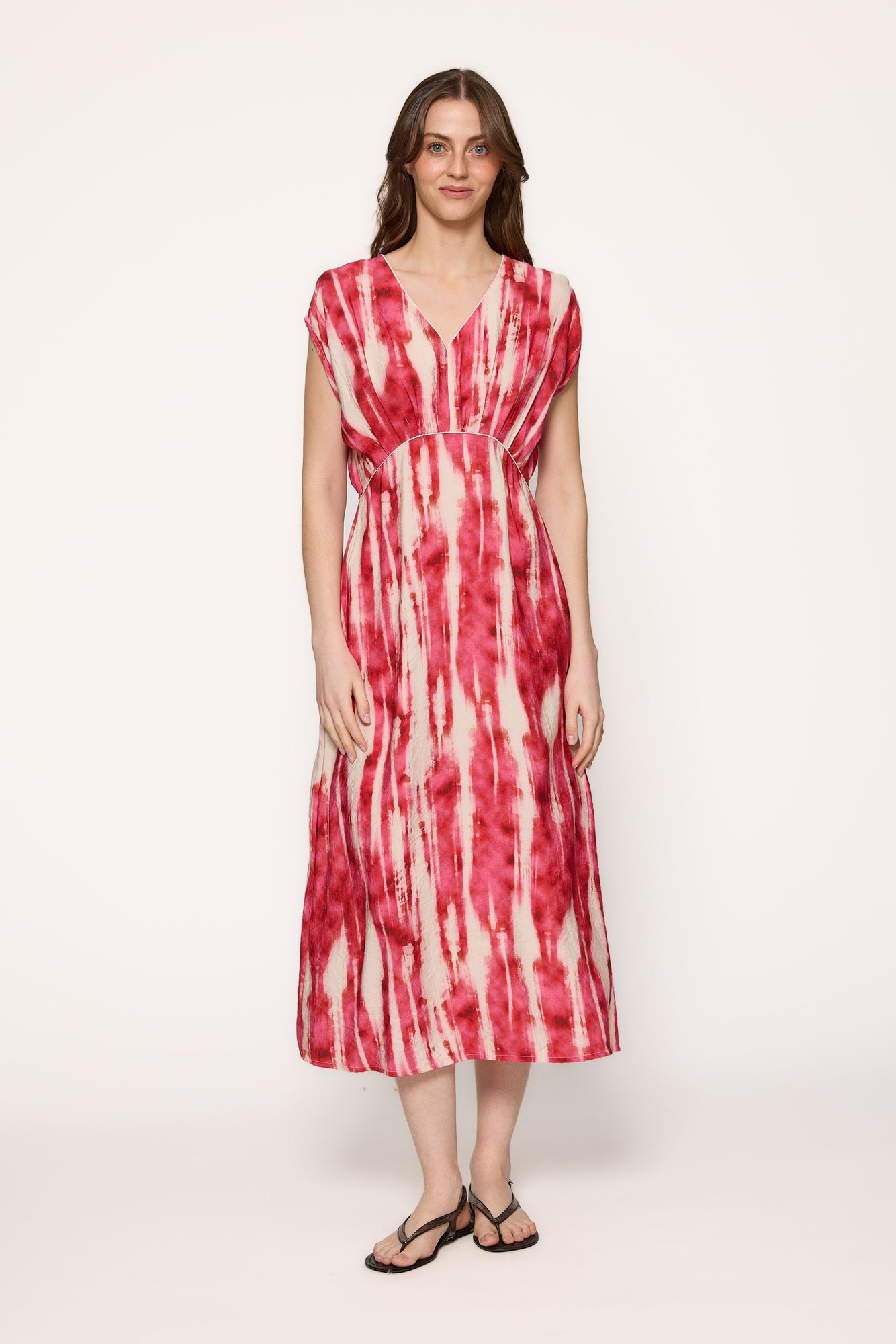 47512538517A Vestido largo rayas acuarela - Imagen 1
