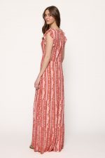Vestido largo estampado pañuelo - Imagen 4