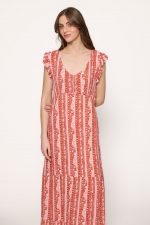 Vestido largo estampado pañuelo - Imagen 6