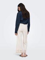 Pantalón vaquero crop bajo bordado Madison - Imagen 3
