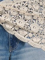Pantalón vaquero wide Carrie con pañuelo de crochet - Imagen 2