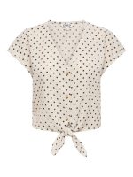 Camisa de lunares con nudo Emmia