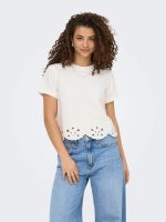 Camiseta bajo flores bordadas Aurora - Imagen 2