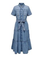 Vestido camisero denim largo Aliyah - Imagen 2