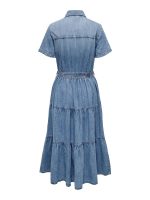 Vestido camisero denim largo Aliyah - Imagen 3