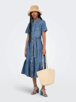 Vestido camisero denim largo Aliyah
