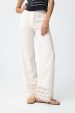 Pantalón de lino con bajo de crochet Lilith_B - Imagen 5