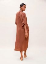 Vestido midi anudado lino - Imagen 2