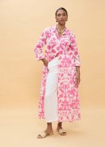 Vestido manga larga estampado flores